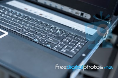 Network Servers In Data Room Domestic Room Stock Photo