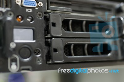 Network Servers In Data Room Domestic Room Stock Photo