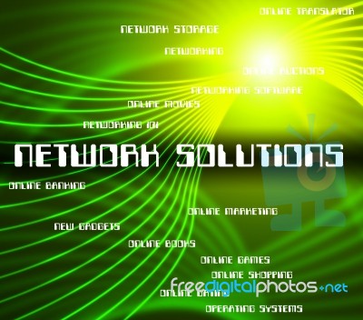 Network Solutions Represents Global Communications And Communica… Stock Image