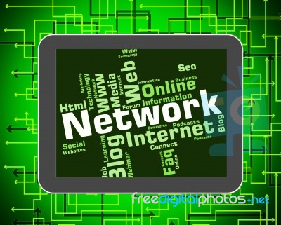 Network Word Represents Networking Words And Global Stock Image