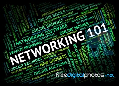 Networking Word Representing Global Communications And Connectivity Stock Image