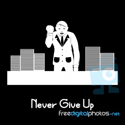 Never Give Up Stock Image