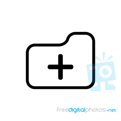 New Add Folder Symbol Icon  Illustration On White Ba Stock Image