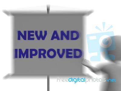 New And Improve Board Displays Innovation And Improvement Stock Image