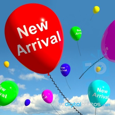 New Arrival Balloons Flying In Sky Stock Image