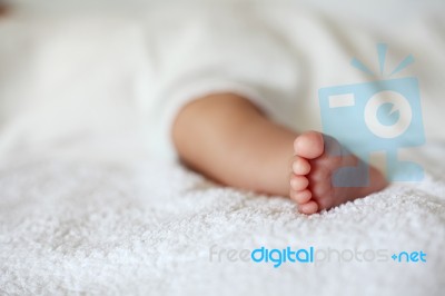 New Born Baby Feet, Footprint Stock Photo