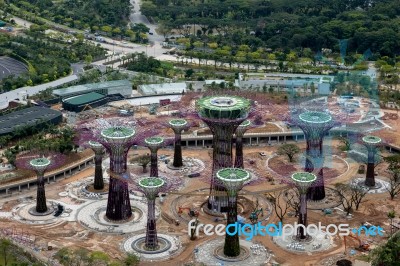 New Botanical Gardens Under Construction In Singapore Stock Photo