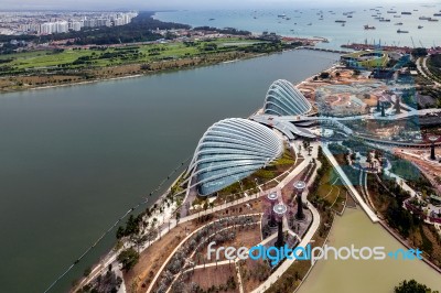 New Botanical Gardens Under Construction In Singapore Stock Photo