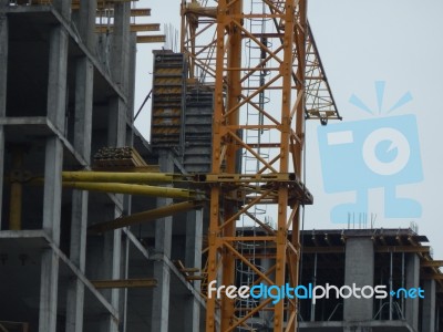 New Buildings Are Being Built Residential Buildings Stock Photo