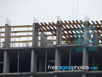 New Buildings Are Being Built Residential Buildings Stock Photo