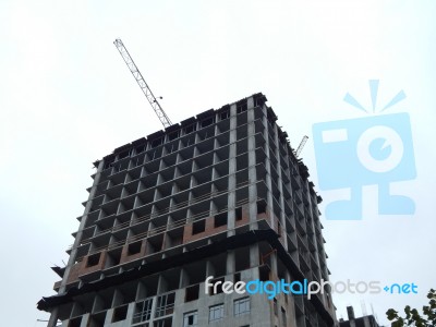 New Buildings Are Being Built Residential Buildings Stock Photo