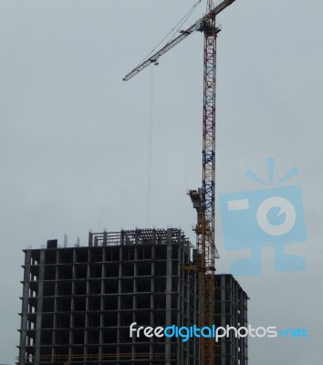 New Buildings Are Being Built Residential Buildings Stock Photo