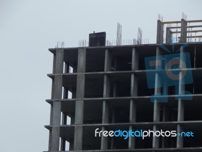 New Buildings Are Being Built Residential Buildings Stock Photo