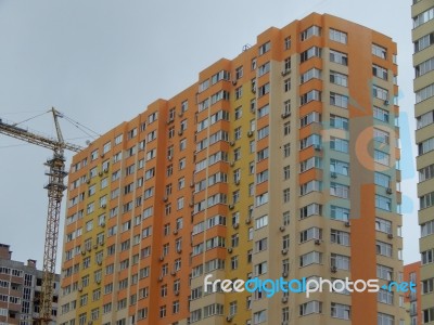 New Buildings Are Being Built Residential Buildings Stock Photo