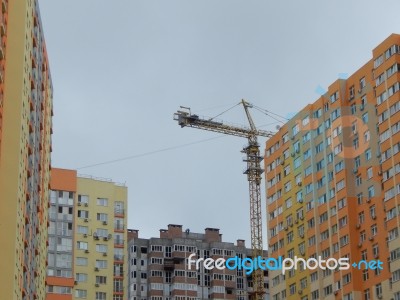 New Buildings Are Being Built Residential Buildings Stock Photo