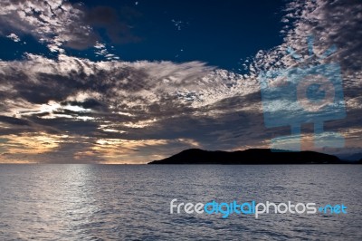 New Caledonia Sunset Stock Photo