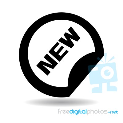 New Label Icon  Illustration Eps10 On White Background Stock Image