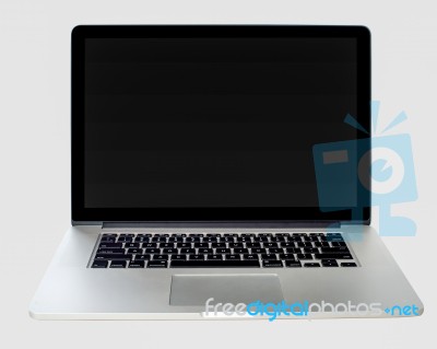 New Laptop For Sale Stock Photo