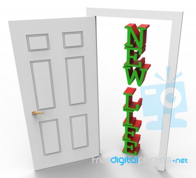 New Life Means Fresh Start And Doors Stock Image