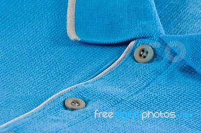 New Men's Polo T-shirt In Blue Color Stock Photo