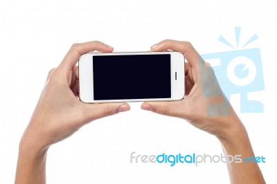 New Mobile Handset Is Out For Sale Stock Photo