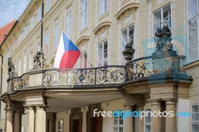 New Royal Palace In Prague Stock Photo