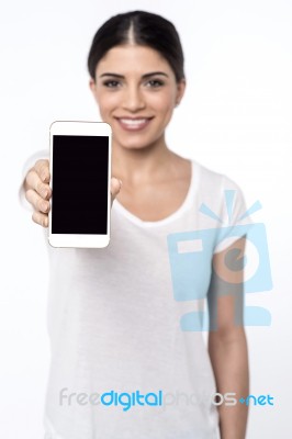 New Smartphone Is Out For Sale Stock Photo