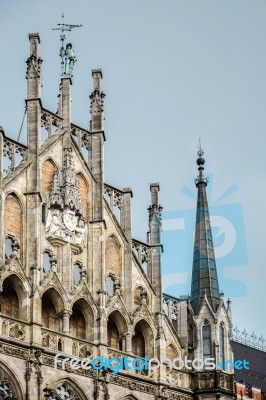 New Town Hall In Munich Stock Photo