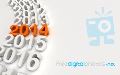 New Year 2014 Calender Stock Image