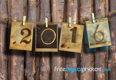 New Year 2016 Stock Photo