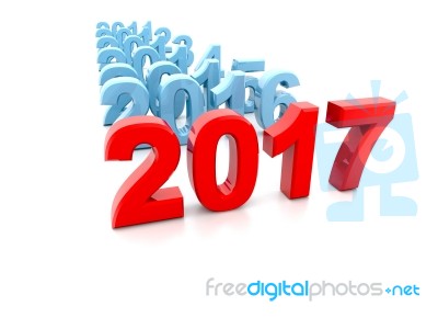 New Year 2017 Stock Image