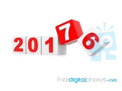 New Year 2017 Stock Image