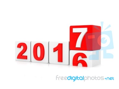 New Year 2017 Stock Image