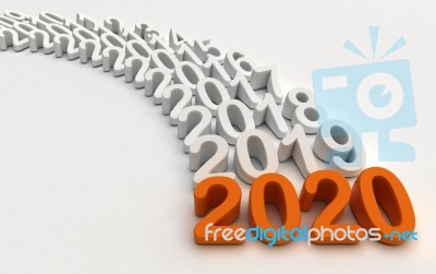 New Year 2020 Calender Stock Image