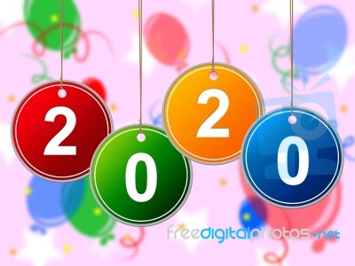 New Year Means Celebrate Twenty And New-year Stock Image