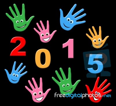 New Year Means Two Thousand Fifteen And Annual Stock Image