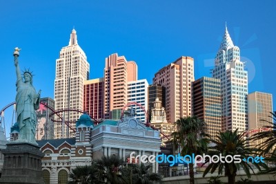 New York New York Hotel In Las Vegas Stock Photo