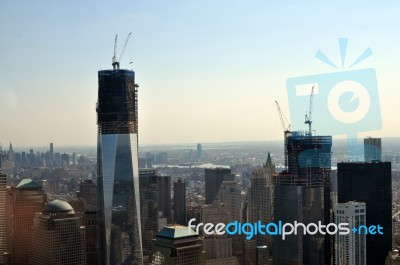 New York Sky View Stock Photo