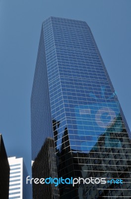 New York Skyscraper Mirror Stock Photo