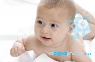 Newborn Baby Baby Lying Stock Photo