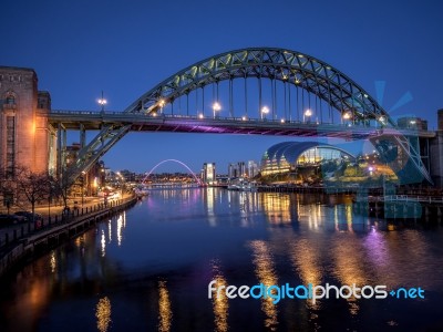 Newcastle Upon Tyne, Tyne And Wear/uk - January 20 : View Of The… Stock Photo