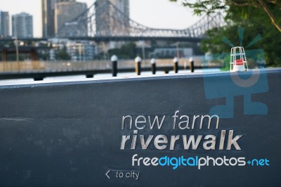 Newfarm Riverwalk In Brisbane Stock Photo