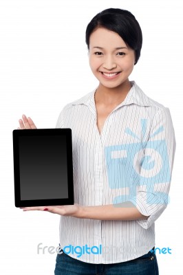 Newly Launched Tablet Device In The Market Stock Photo