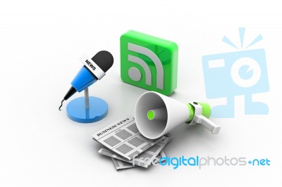 News Media Stock Image