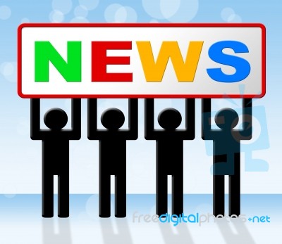 News Media Represents Headlines Radios And Medium Stock Image