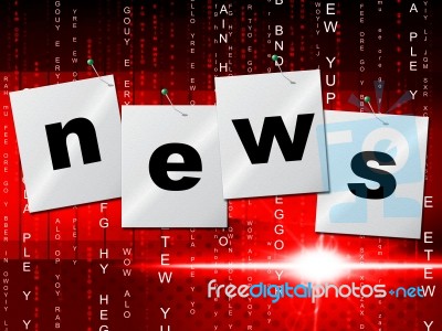 News Media Shows Radios Article And Headlines Stock Image