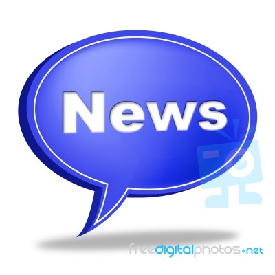 News Message Indicates Communication Messages And Communicate Stock Image