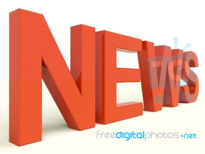 News Word In Orange Stock Image