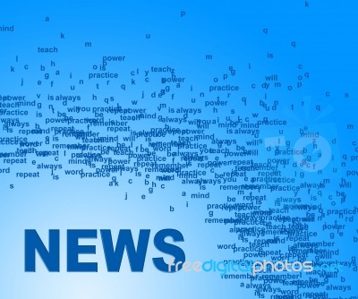 News Words Means Media Player And Info Stock Image