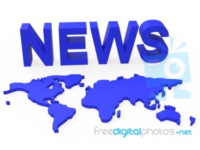 News World Means Newsletter Globalization And Globalise Stock Image